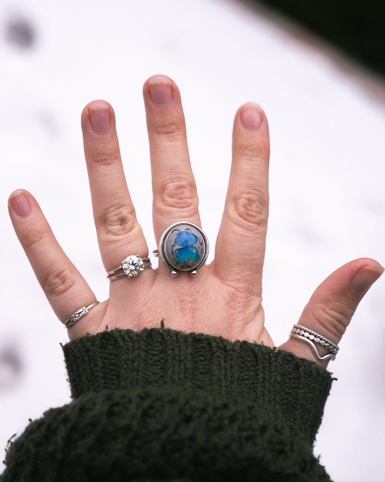 Galaxy Opal Ring - Size 7.75