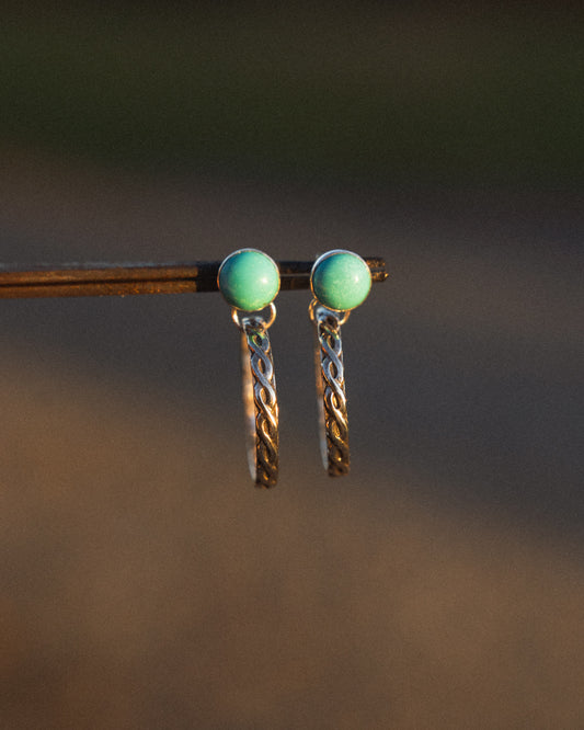 Ranch Girl Dream Hoops with Turquoise