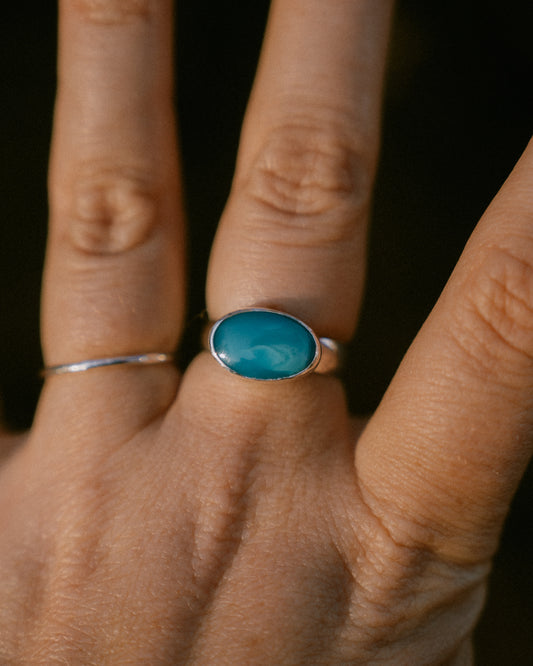 Chunky Kingman Turquoise Ring Size 5.5