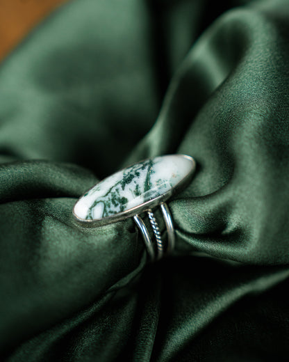 Tree Agate Ring Size 6.5