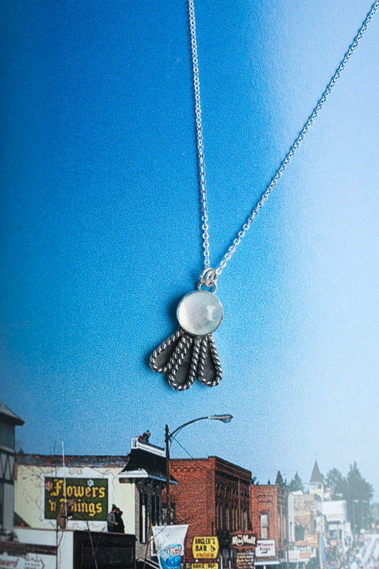 Juniper Necklace - Rainbow Moonstone