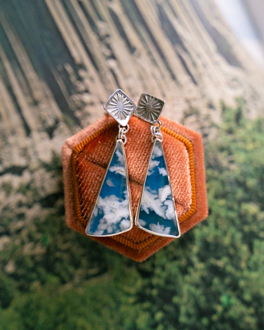 Untamed Studs - Plume Agate