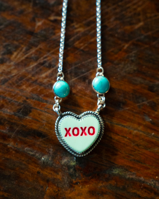 XOXO Heart Necklace