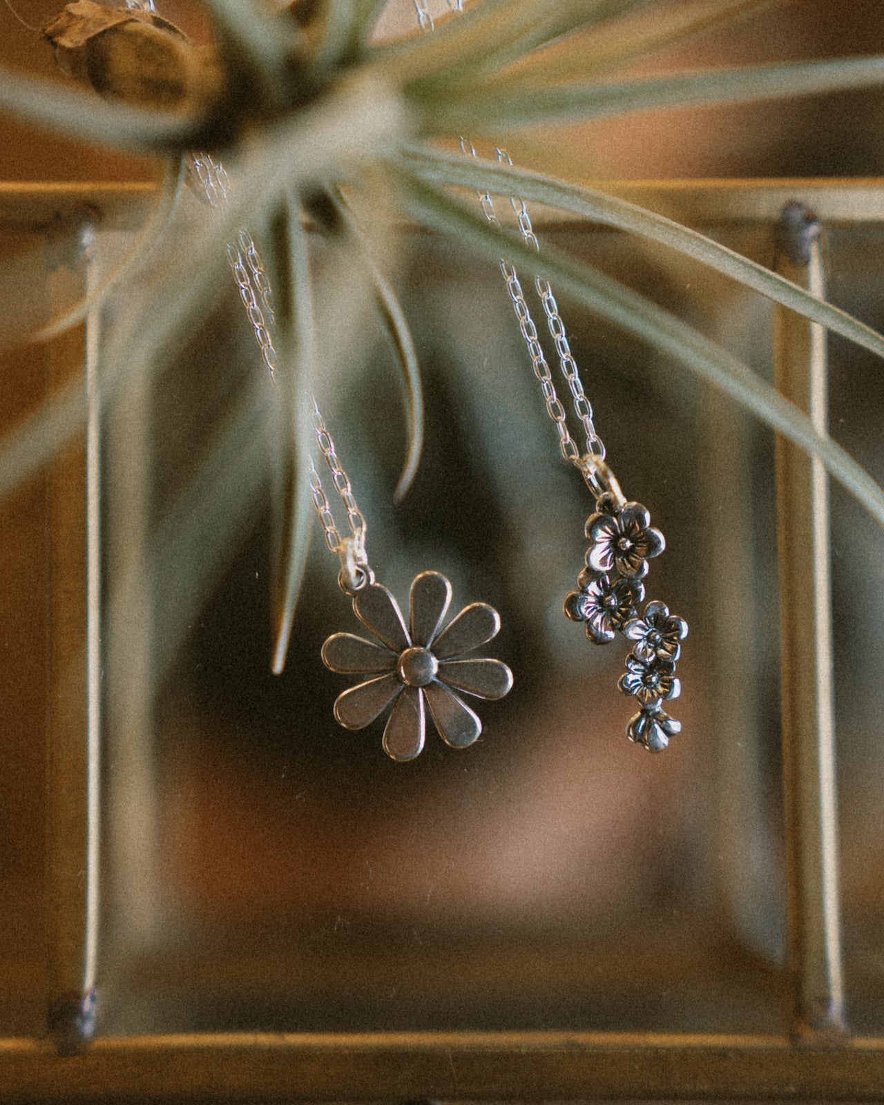 Flower Charm Necklaces