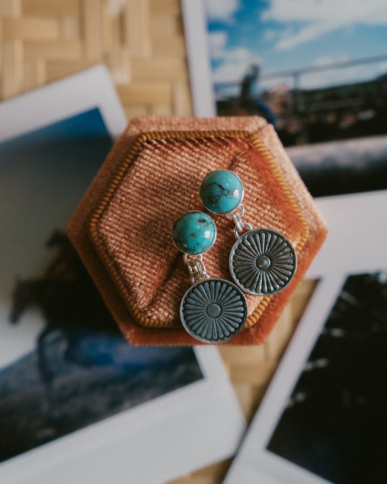 Turquoise Concho Studs