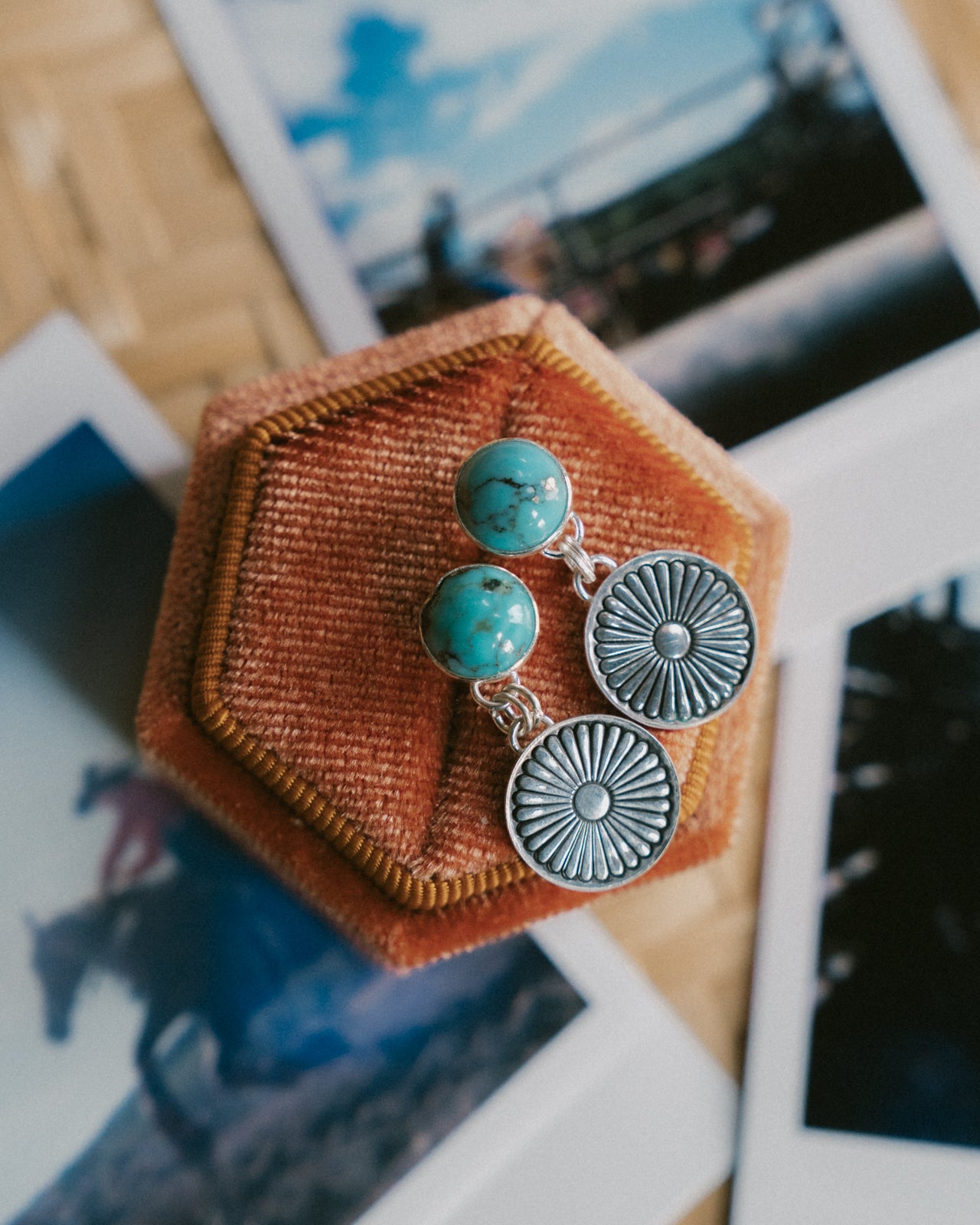 Turquoise Concho Studs