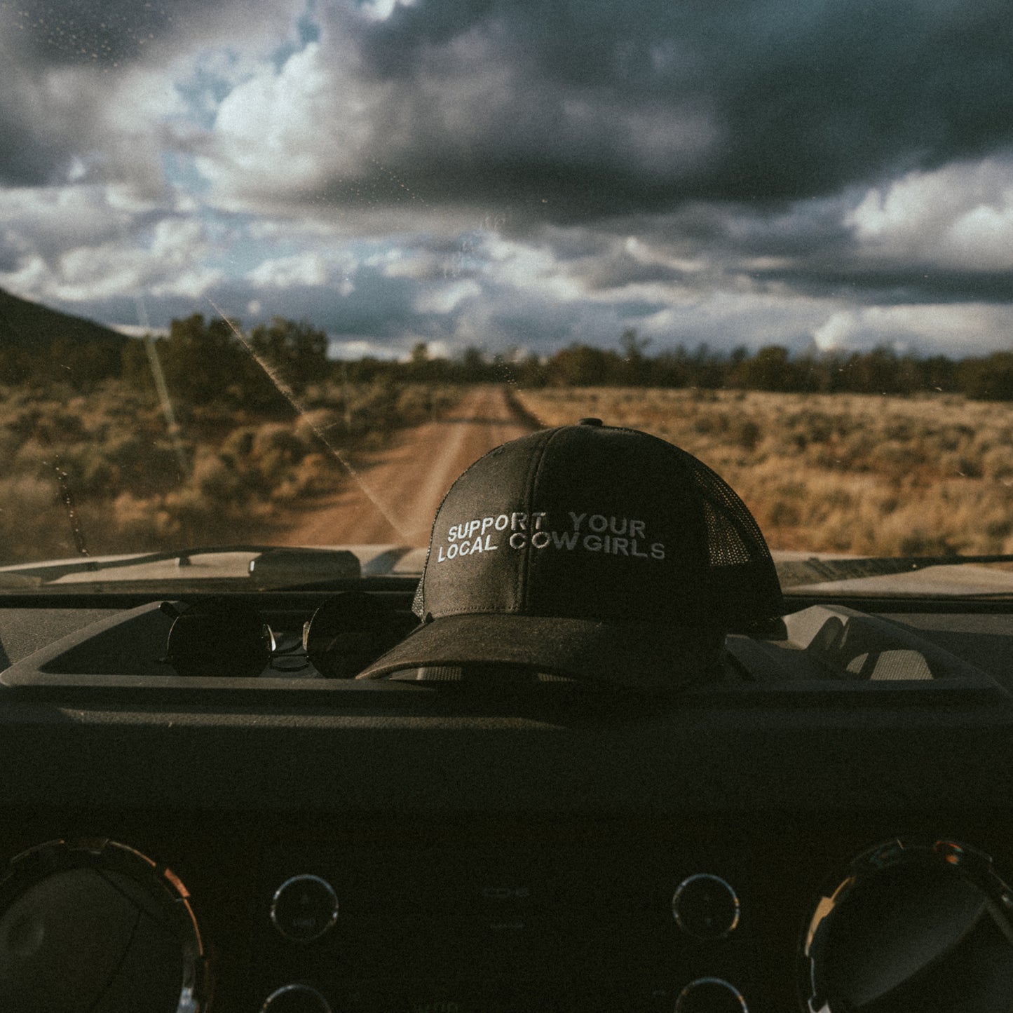 Support Your Local Cowgirls Black Trucker Hat