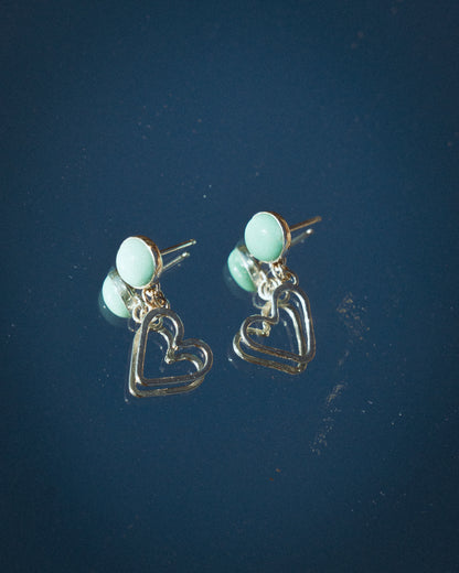 Turquoise Heart Studs