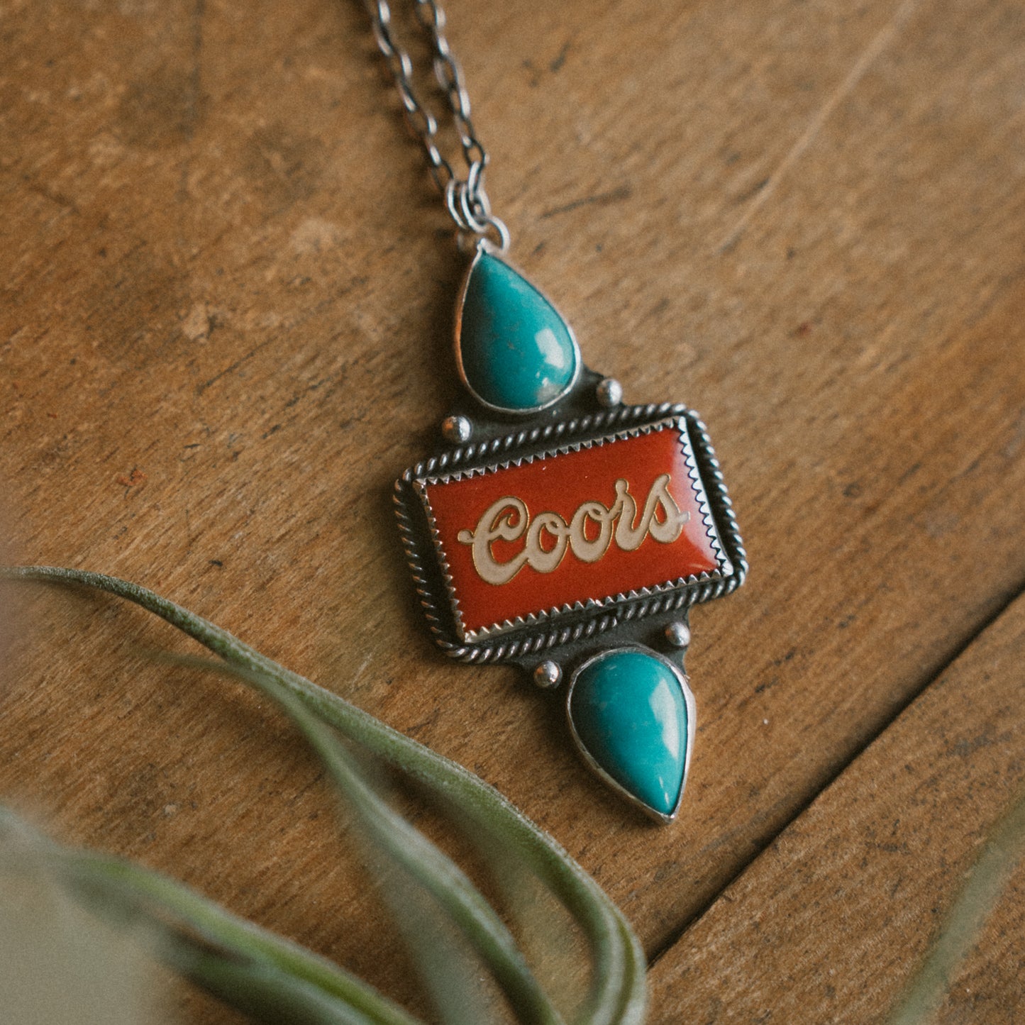 Coors Enamel Pin Necklace