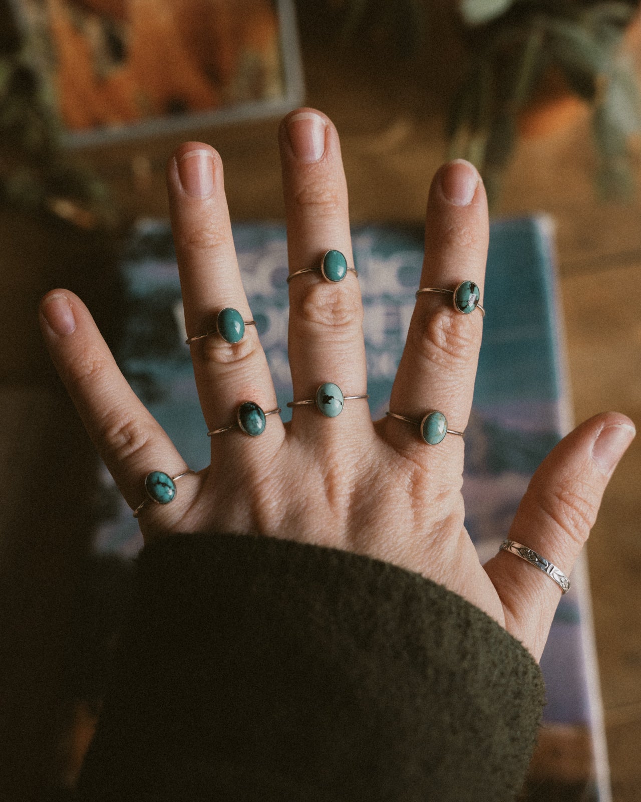 Turquoise Oval Rings